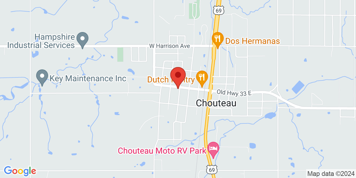 Map of Chouteau Public Library